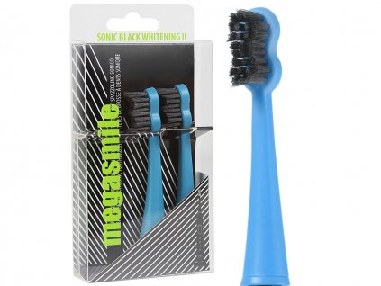 MegaSmile Black Whitening II Sonic náhradní hlavice pro sonický ZK nejnovější generace Modrá 2Ks