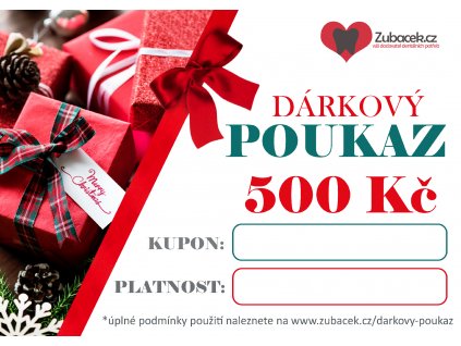 Voucher na nákup v hodnotě 500 Kč Vlastní motiv [1] | Zubáček.cz