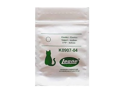 LEONE - INTRAORAL ELASTICS 4,5 oz 3/16" green 100ks mačka