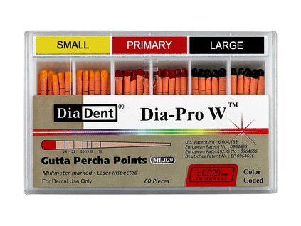 Diadent - Guttaperčové čapy Dia-Pro W: