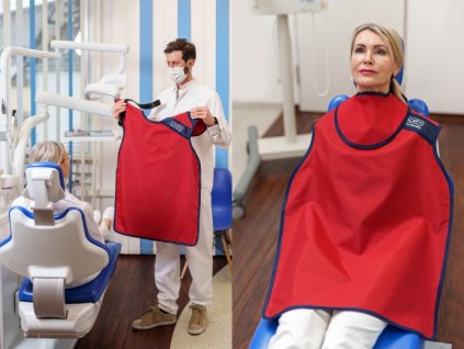 REGO - Dental Apron Standard with panorama thyroid collar -RTG zástera+golier, buttons