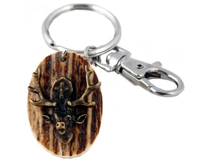 Svatý Hubert (parohová klíčenka ovál)