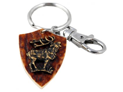 Postava jelena (parohová klíčenka erb)