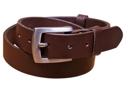 Luxusní kožený opasek s nerezovou sponou - doživotní záruka