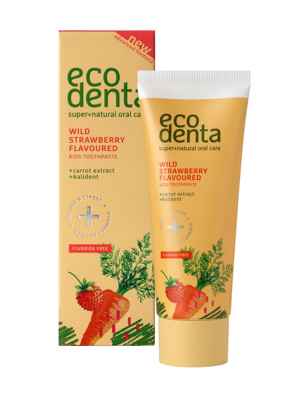 Ecodenta Strawberry – dětská zubní pasta s jahodovou příchutí a Kalidentem