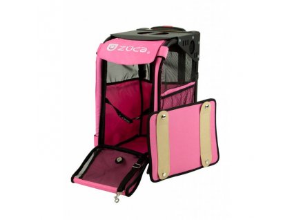 Kufr ZÜCA SPORT PET CARRIER HOT PINK/BLACK (svítící kolečka)