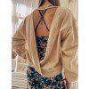 MIKINA SARQO BACKLESS NUDE
