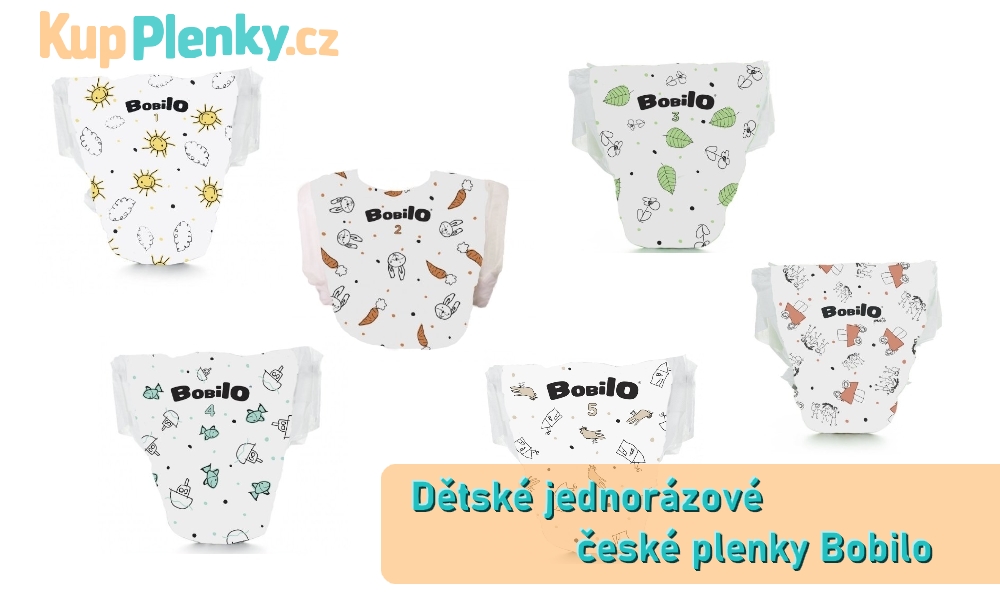 Dětské jednorázové české plenky Bobilo