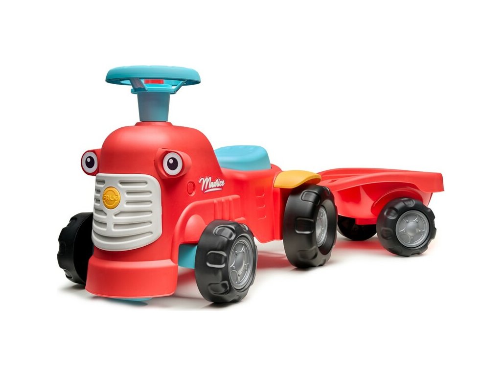 Falk Odrážedlo 900C baby Maurice červený vintage s přívěsem