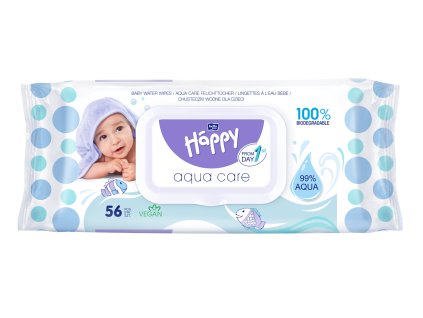 Bella Happy vlhčené ubrousky Aqua care 56ks