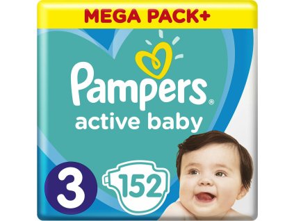 Pampers active baby 3 midi 6-10kg, 152ks