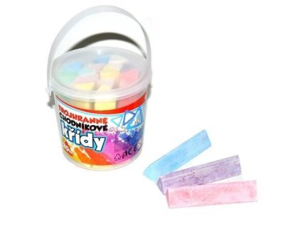 Křídy chodníkové barevné 20ks trojhranné