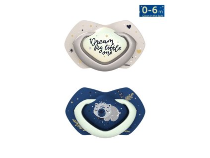 Canpol babies Set symetrických silikonových dudlíků Light touch 0 6m SLEEPY KOALA modrý