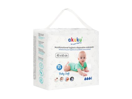 Akuku Přebalovací podložky BABY SOFT 40x60cm 15ks
