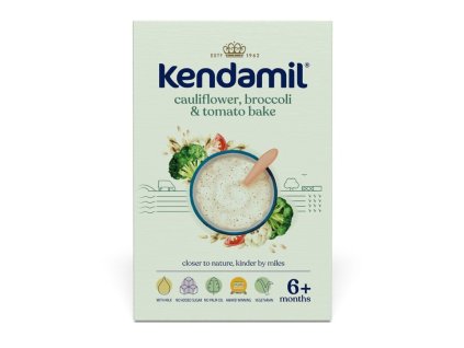 Kendamil Mléčná kaše s brokolicí, květákem a rajčaty (150g)