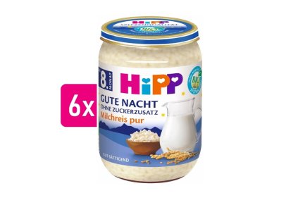 HiPP BIO kaše na dobrou noc rýžová 6x190g