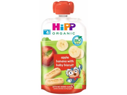 HiPP BIO Hippies Jablko Banán Baby sušenky