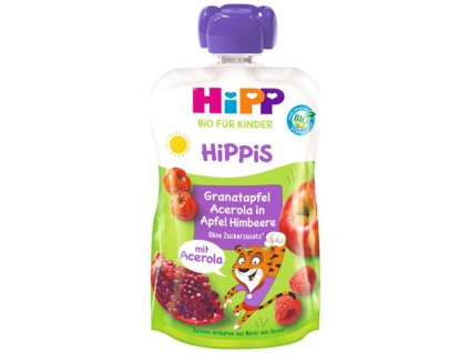 HiPP BIO Jablko Maliny Granátové jablko Acerola 100g