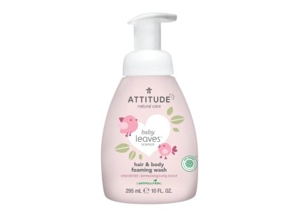 Dětská mycí pěna (2 v 1) ATTITUDE Baby leaves bez vůně 295 ml