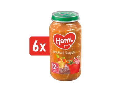 HAMI masozeleninový příkrm Boloňské špagety 6x250g