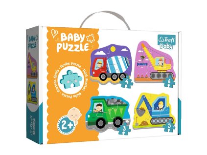 TREFL BABY Puzzle Vozidla na stavbě 4v1