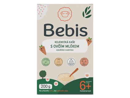 Bebis Kojenecká kaše s ovčím mlékem – Kukuřičná s karotkou 200 g 1