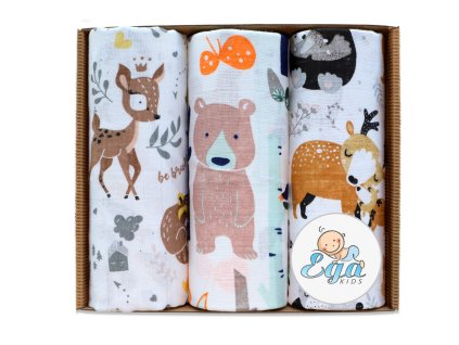 Ega Kids TETRA pleny LUX (3ks) hnědé