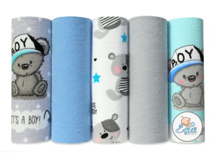 Ega Kids Flanelové pleny (5ks) modré