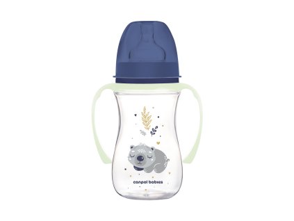 Canpol babies Antikoliková lahev EasyStart se svítícími úchyty Sleepy Koala 240ml modrá