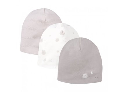 Dětská čepice PETITE béžová (3ks)
