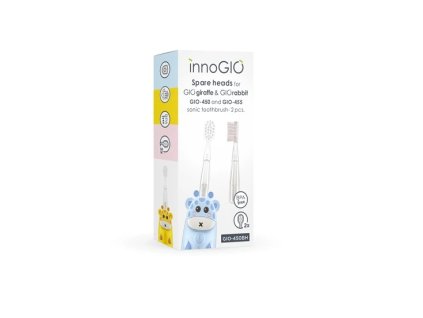 InnoGIO Náhradní hlavice k sonickému kartáčku Transparent (2ks)