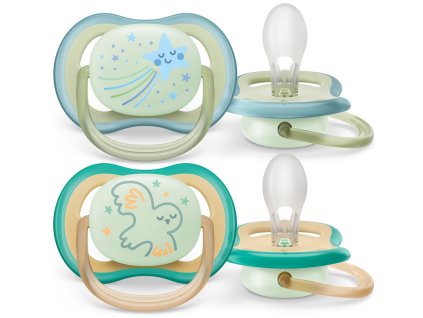 Philips AVENT Šidítko Ultra Air Nighttime 0 6m, 2ks kluk 1