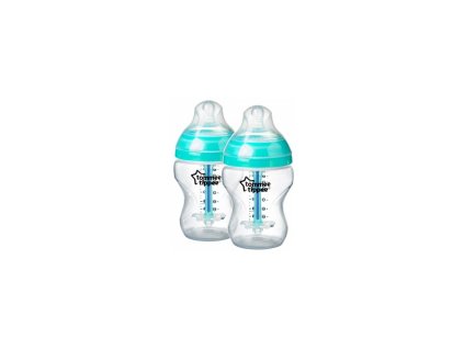 Tommee Tippee Kojenecká lahev Advanced ANTI COLIC 260 ml 0m+ (2ks) tyrkysová 1