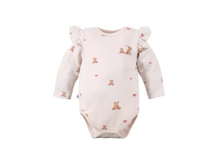 Body s dlouhým rukávem Hearts&Bears ecru