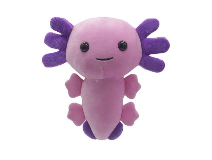 Axolotl fialový - plyšový vodní dráček 21 cm