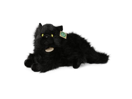 Plyšová kočka černá 30 cm ECO-FRIENDLY
