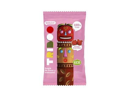 SMILEAT BIO 100% ovocné měkké bonbónky jablko a jahody (25g)