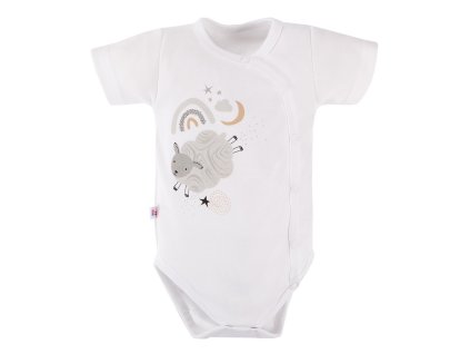 Body rozepínací s krátkým rukávem MELLOW bílé