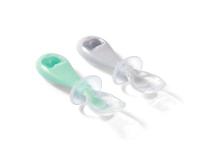 BabyOno Silikonová lžička 6m+ (2ks) kluk