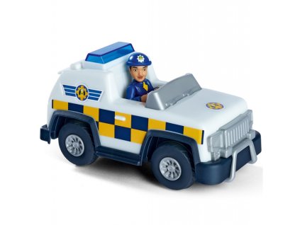 SIMBA Požárník Sam policejní Jeep 4x4 a Mini figurka 3