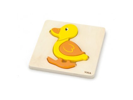 Viga Dřevěné puzzle pro nejmenší Kačenka