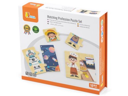 Viga Dřevěné puzzle Profese 1