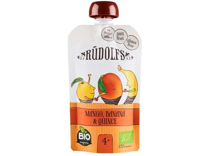 Rudolfs BIO kapsička Mango, banán a kdoule (110g)