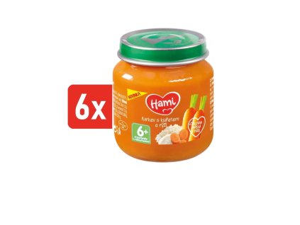 HAMI masozeleninový příkrm Mrkev s kuřetem a rýží 6x125g