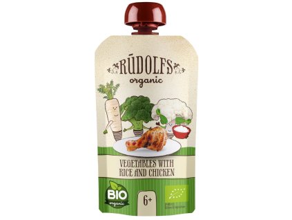 Rudolfs BIO kapsička Zelenina, rýže, kuřecí maso