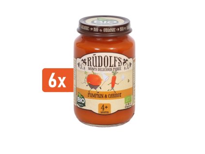 Rudolfs BIO Příkrm dýně a mrkev 6x190g