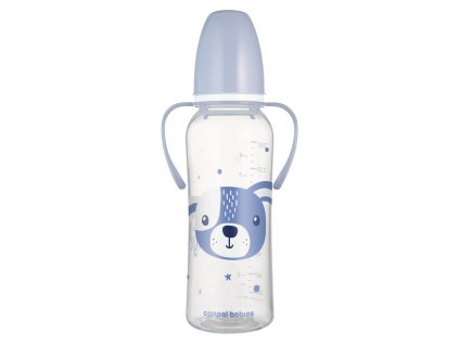 Canpol babies Lahev úzkohrdlá s úchyty CUTE ANIMALS 250ml pes
