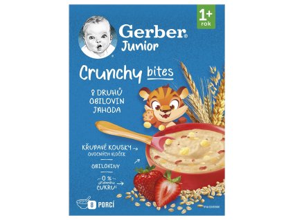 GERBER Junior nemléčná kaše jahodová s křupavými kousky 200g
