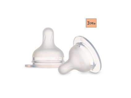 34564 6 canpol babies savicka silikonova k lahvi s shape 3m 2ks pomala