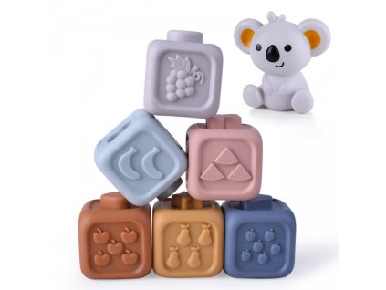 WOOPIE Senzorické skládací kostky a kousátko Koala 2